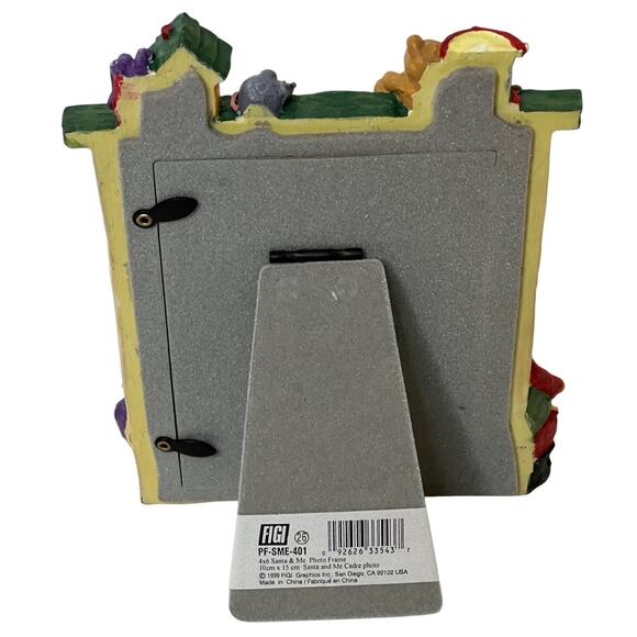 Vintage Figi Santa & Me 4x6 Photo Frame Hand Painted Christmas Figurine Decor - Picture 4 of 6